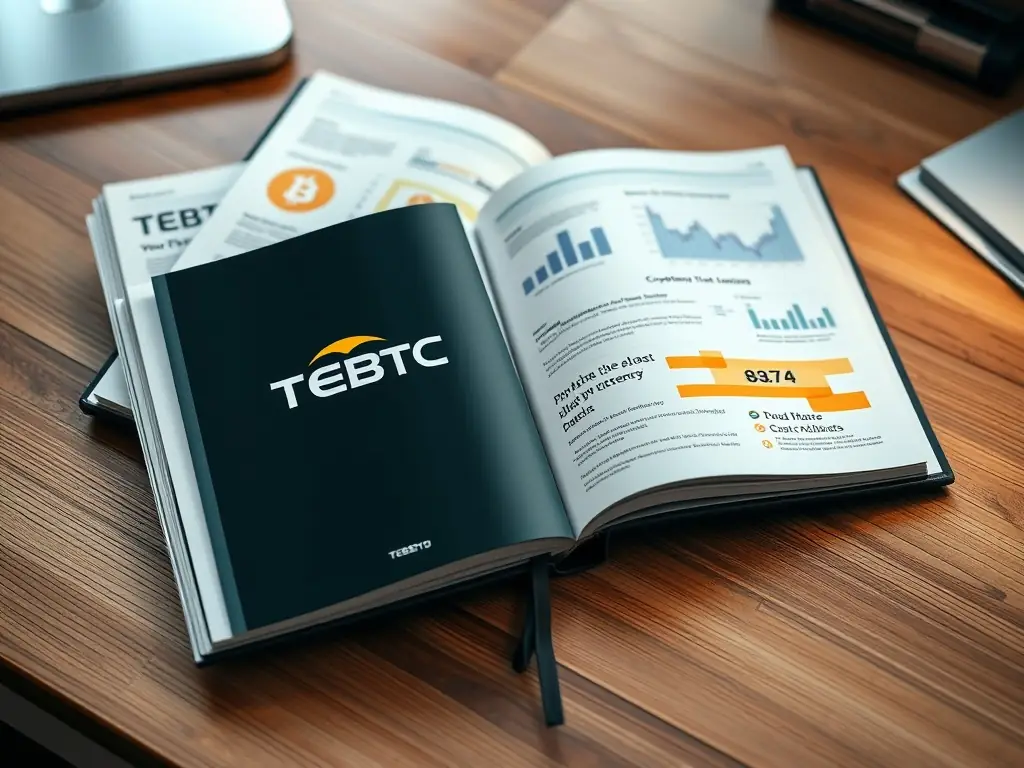 An image of a printed and digital guidebook titled 'Bitcoin Mining Treasury Playbook' with charts and checklists on the cover.